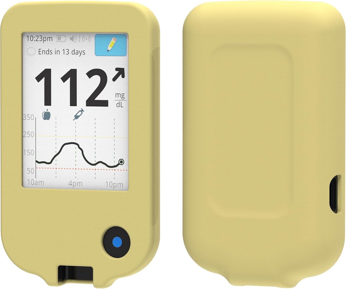 Case for Abbott Freestyle Libre 2 Silicone Sleeve light yellow - ShopVlot
