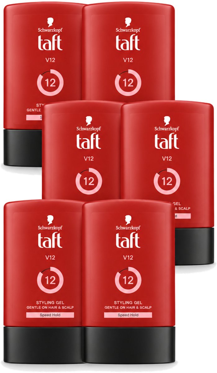 6 x Taft - V12 - Styling Gel - Supersnelle hold - 300 ml - Voordeelverpakking - 6 stuks