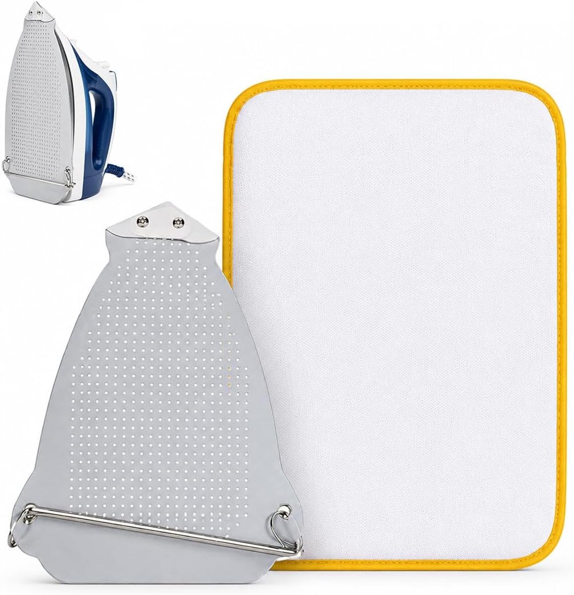 Set 2 strijkaccessoires, beschermende hittebestendige stof 50×35 cm, 23cmx15,5cm Universele zoolbescherming voor - ShopVlot