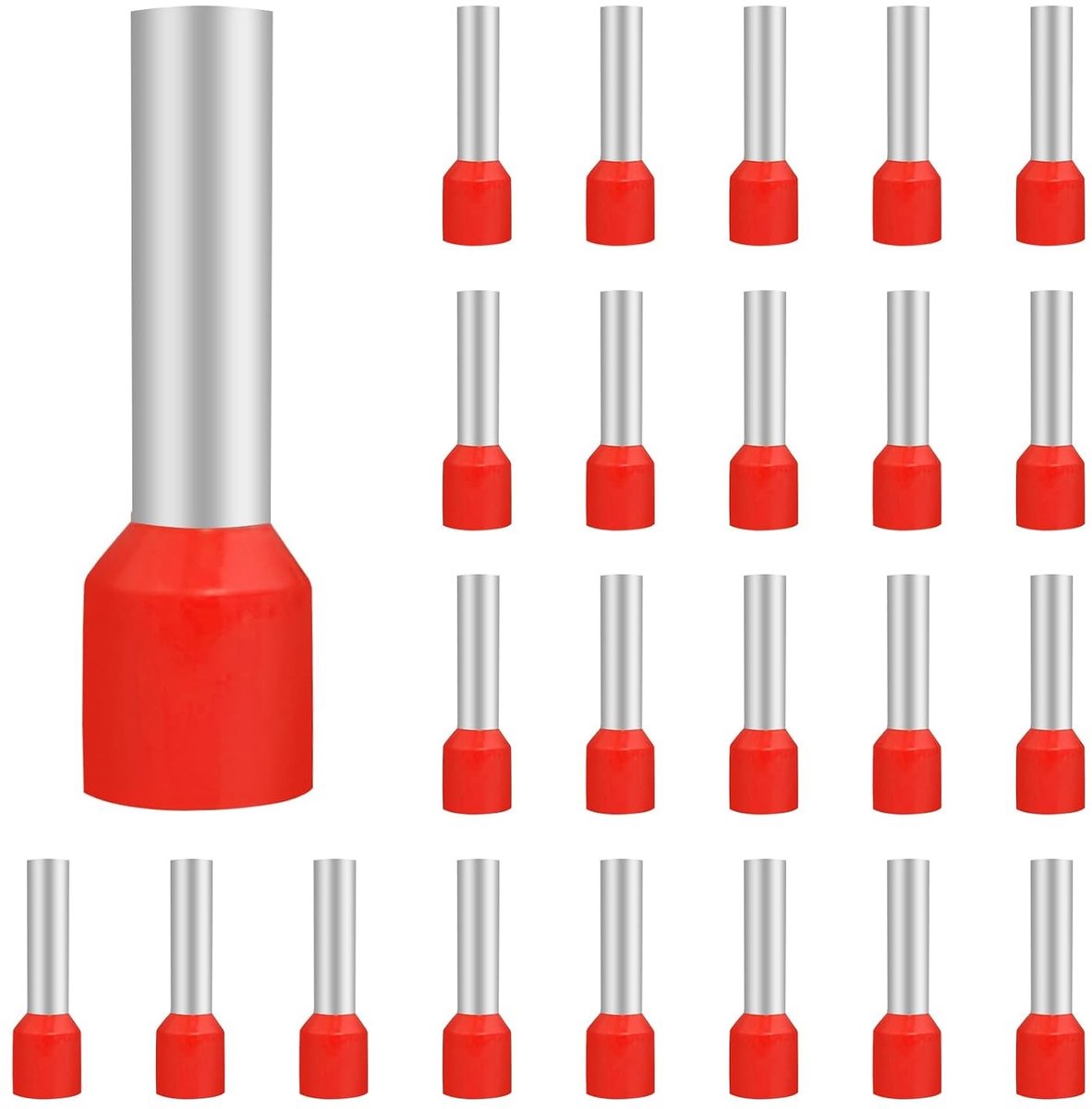 Complete set van 200 stuks cord-end ferrules, 10 mm², ideaal voor elektrische verbindingen en kabelisolatie