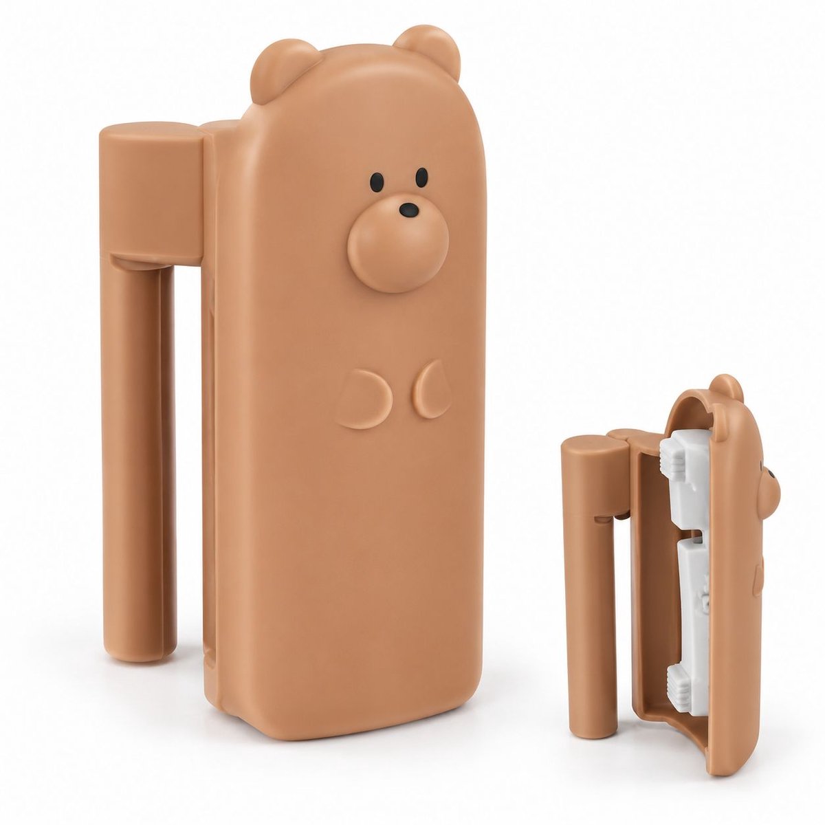 VHV - 3 stuks Deur‑vingerbeschermer Beer van siliconen - Babyproof vingerbeschermer voor deuren, voorkomt vingerklemmen - Kinderkamer - Thuis - Binnendeuren