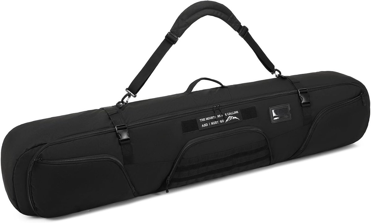 Travel Snowboard Bag Tactical Padded Ski Bag for 160cm Snowboard Ski Boots Suit & Equipment - ShopVlot