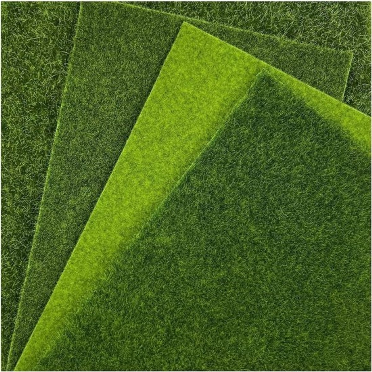 Kunstgrastegels - Realistisch grastapijt - Voor balkon en terras - Waterdoorlatend ontwerp - 40 x 100 cm - Groen