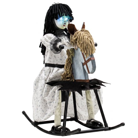 ECTEATOY® Halloween Animatronic Pop - met Geluid & Licht - Schommelpaard - 72cm