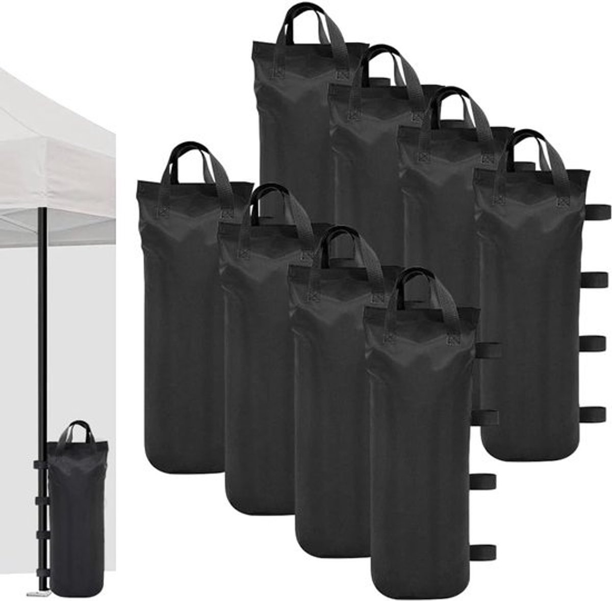XXL-partytentverzwaringszakken - set van 8 - Waterdicht grondanker - voor tuinpaviljoen en parasol