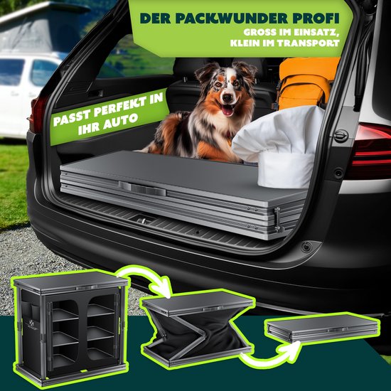KESSER® Campingkeuken opvouwbaar - Aluminium frame met 6 vakken en vliegengaas - 84x80 cm - Zwart van KESSER — afbeelding 5