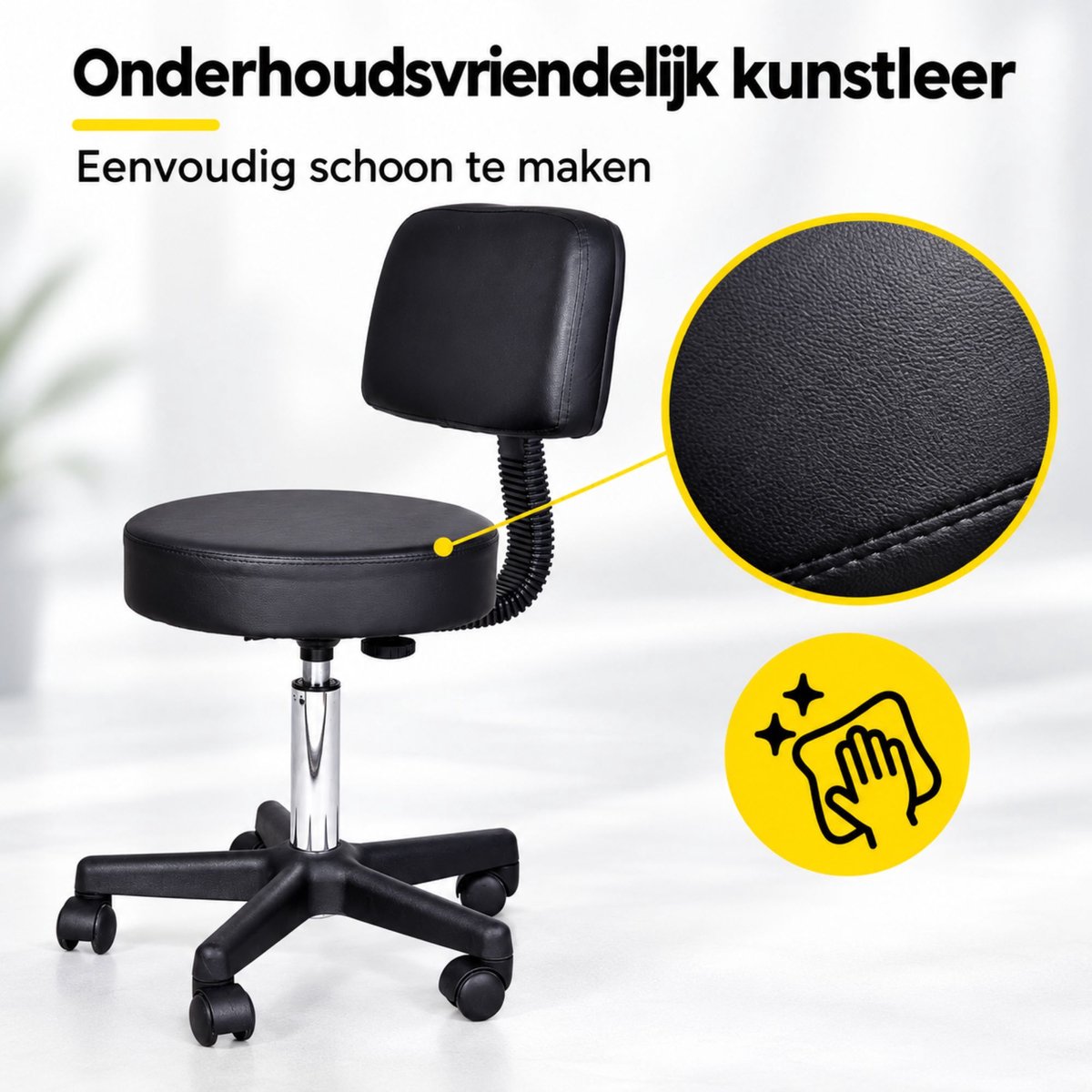 Tabouret comfort - Tabouret met rugleuning - Werkkruk - afbeelding 3