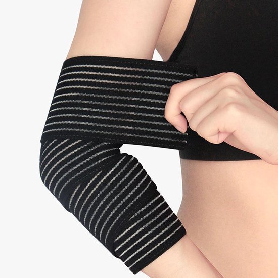 Set van 4 Kniebandages voor Sport, Compressiebandages voor Knieën, Ellebogen en Enkel, Ondersteuning en Stabiliteit voor Actieve Levensstijl, 70 cm — afbeelding 2