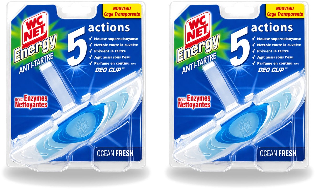2 x WC Net - Toiletblok - Ocean Fresh - 1 Blokje - Voordeelverpakking - 2 stuks