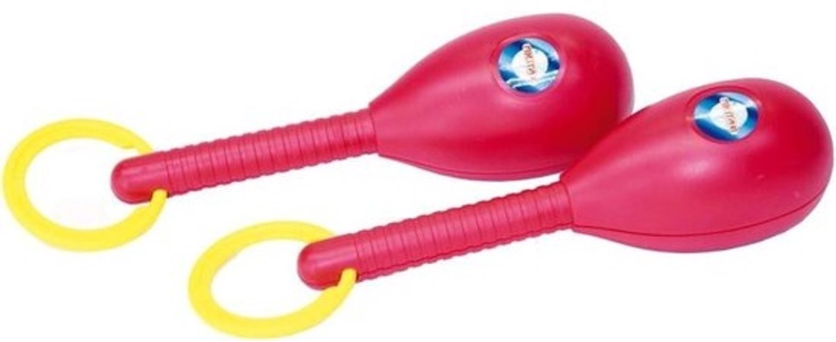 Bontempi maracas - Muziekshakers - Muziek maken - Geluid van hoge kwaliteit - 18 cm - Rood