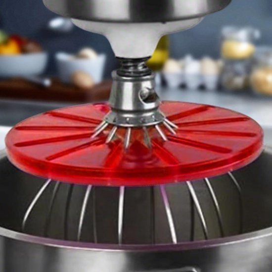 spatbescherming voor mixer - garde-deksel - eenvoudig schoon te maken - zeslijnige bescherming - 14,5 cm - rood — afbeelding 2