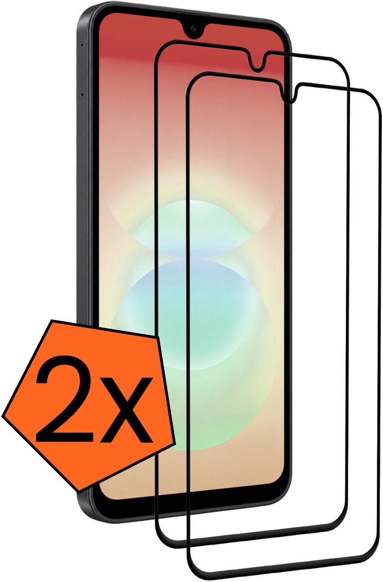 Screenprotector - 2 Stuks - Geschikt voor Samsung Galaxy A18 - Full Cover - Gehard Glas - Beschermglas - Tempered Glass - Screen Protector