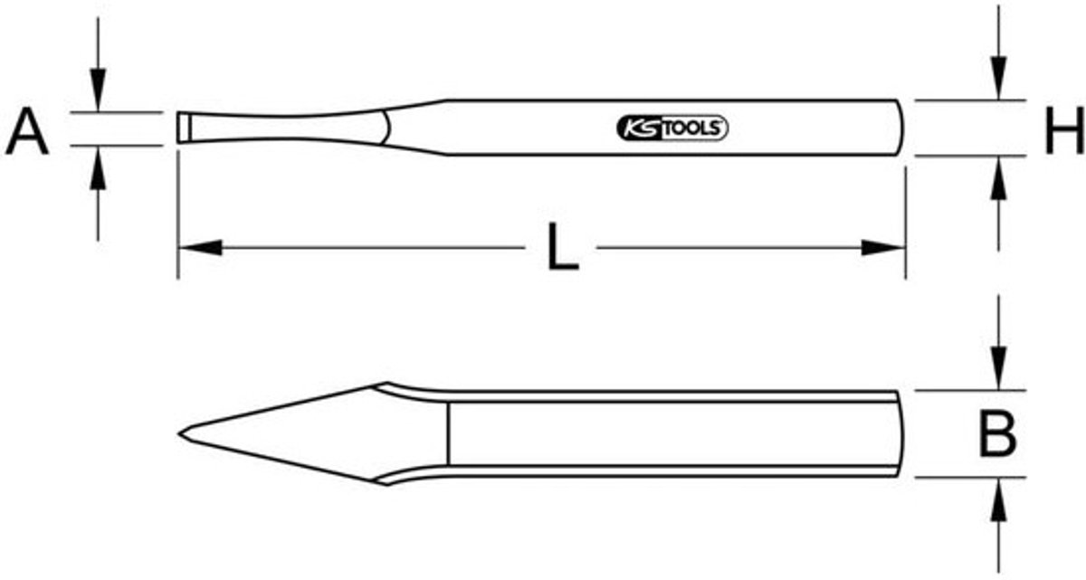 Ritsbeitel - plat ovaal - Smalle metselbeitel - Muurwerk - Precisiegeslepen - 6 x 150 mm