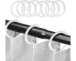 Yuqilin 100 stuks gordijnringen, duurzame gordijnringen, type O, douchegordijn, ringen, plastic gordijnringen - ShopVlot
