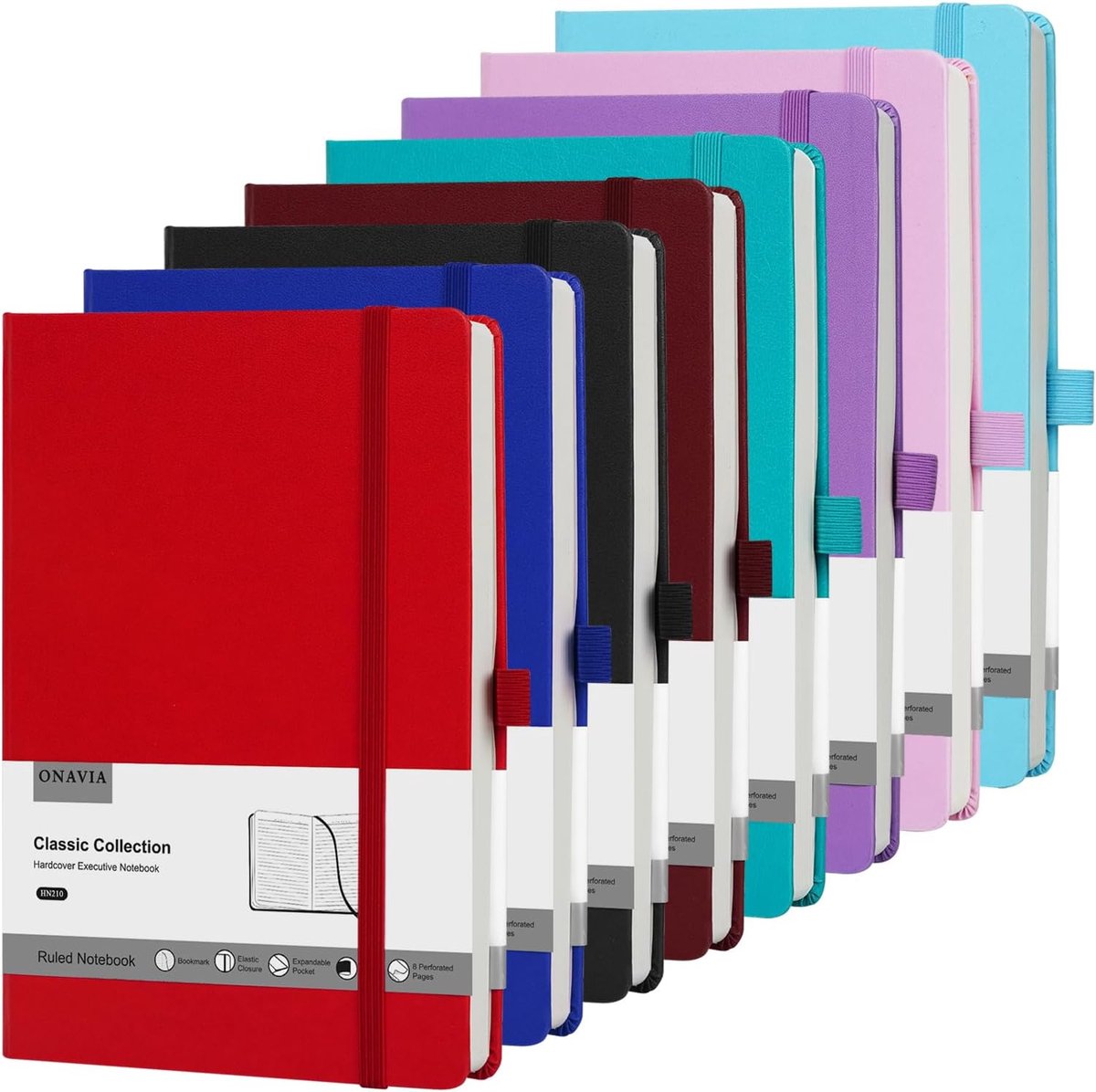 Notitieboek A5 Hardcover - 100 g/m² papier - 160 pagina's - Ideaal voor school en kantoor - ShopVlot
