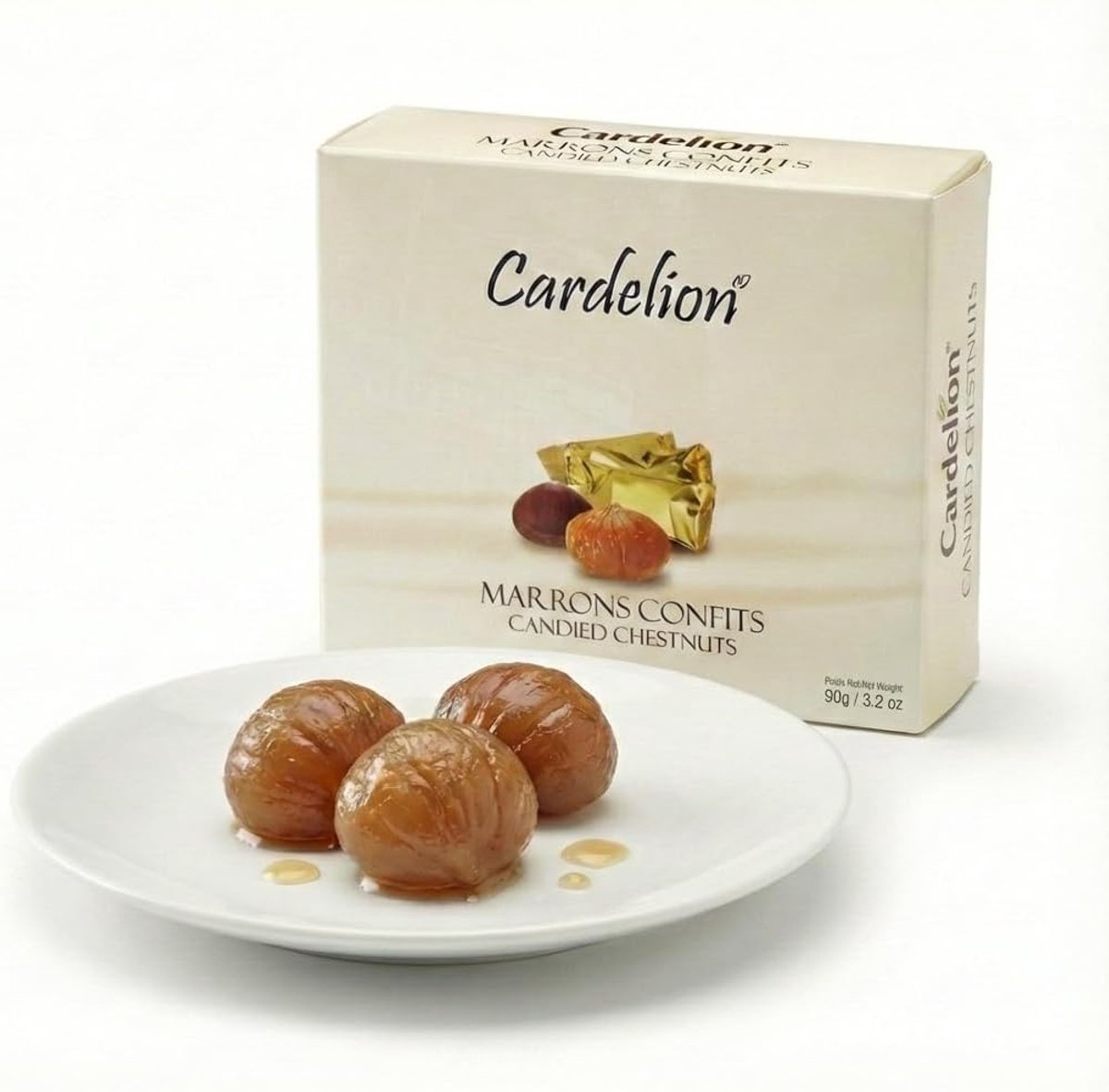 Cardelion Marron Glace - Candied Chestnut, Special Occasions Suitable for All Seasons (90g 3.2oz, 5 Stykker) - ShopVlot