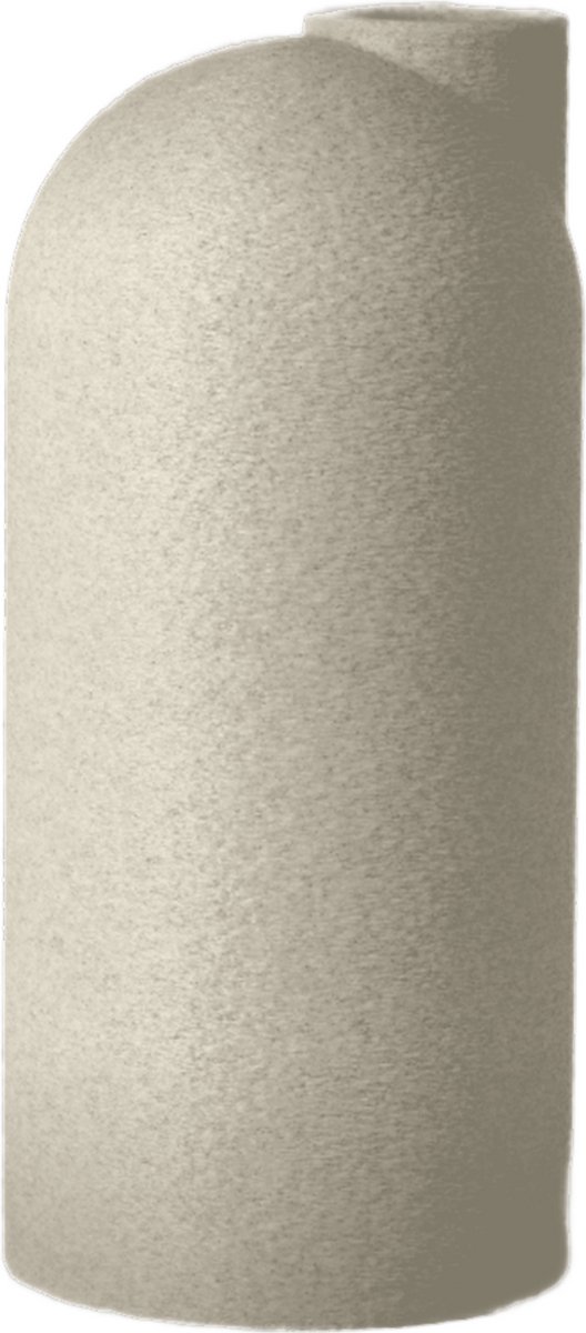 Layvo Liora Vaas - Crème - 25 cm - droogbloemen vaas - minimalistische vaas - gerecycled plastic