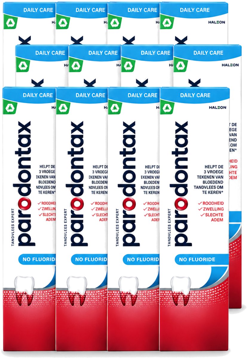 12 x Parodontax – Tandpasta – Zonder Fluoride – 75 ml - Voordeelverpakking - 12 stuks