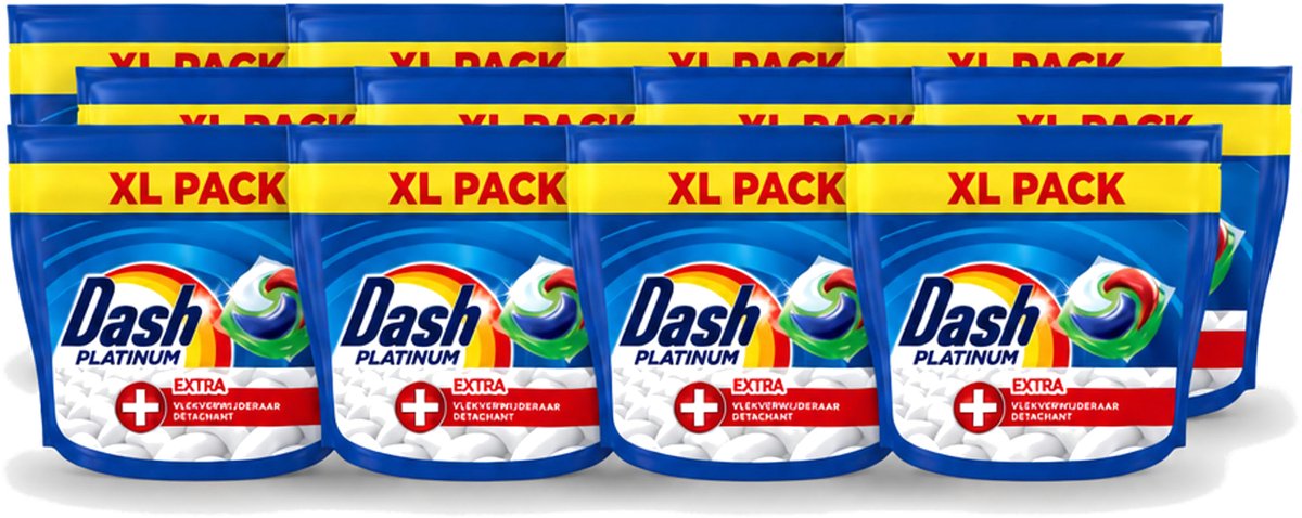 12 x Dash – Wasmiddelcapsules – 4in1 Pods + Extra Vlekkenverwijderaar – 35 capsules - Voordeelverpakking - 12 stuks