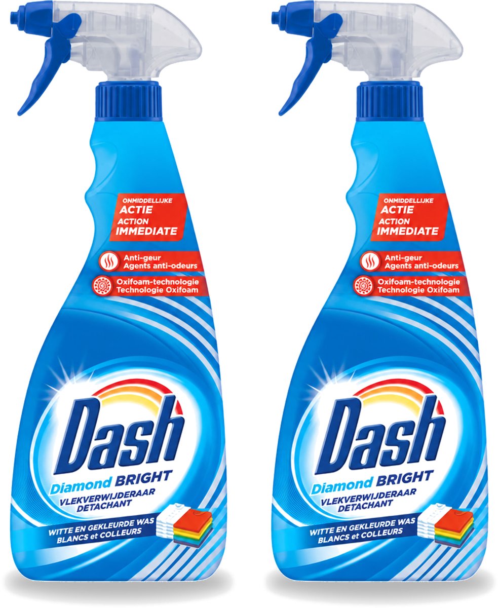 2 x Dash - Vlekverwijderaar - Vloeibaar - Krachtige Reiniging - 750 ml - Voordeelverpakking - 2 stuks