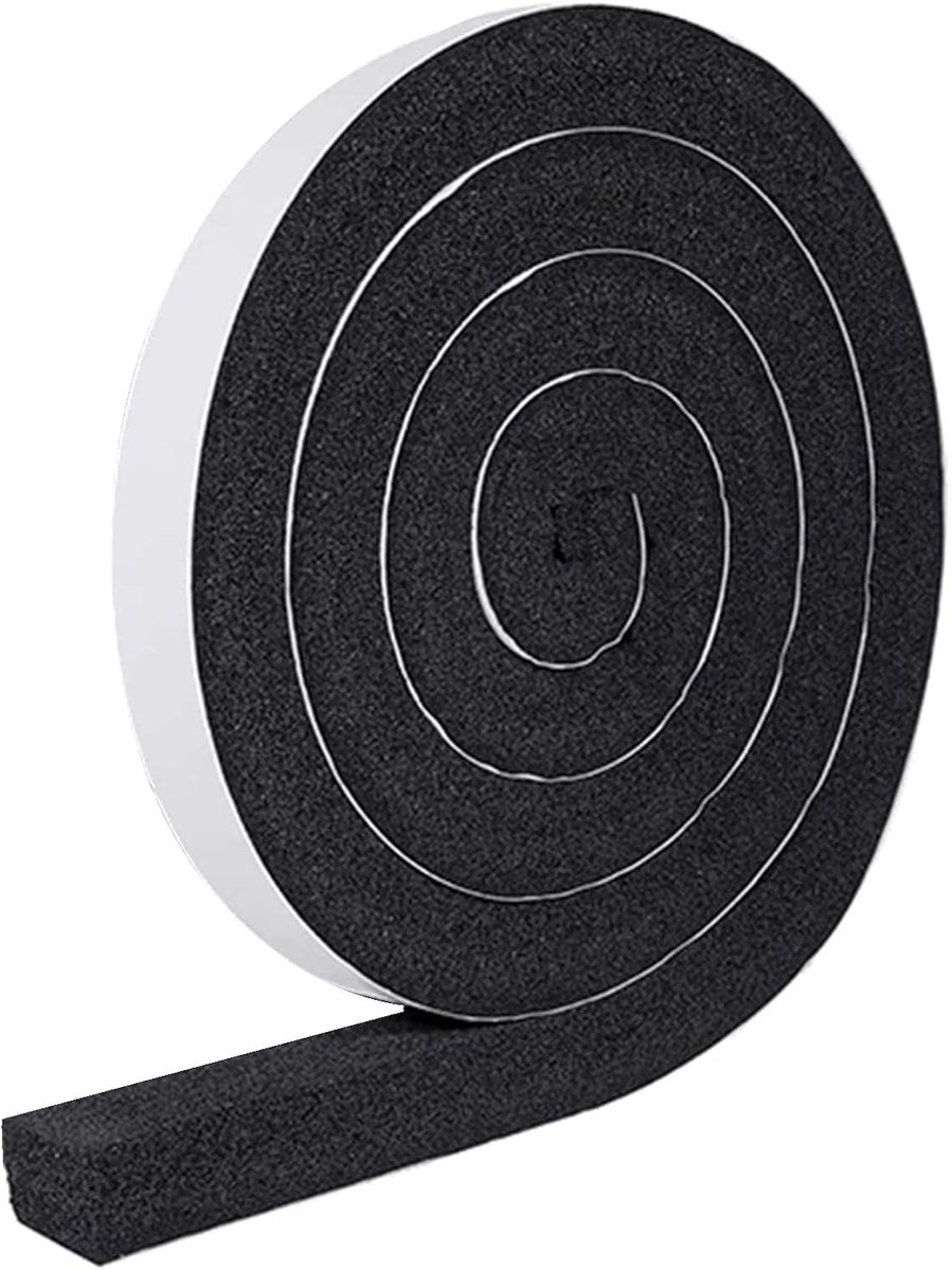 Zelfklevende Sealing Tape voor Deuren, Geluidsisolatie en Antibotsing, 20mm x 30mm, Ideaal voor Kieren en Openingen