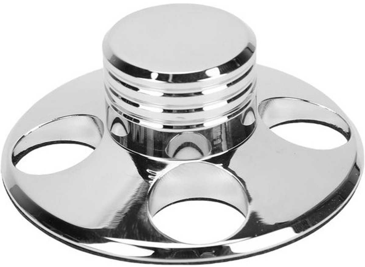 Platenstabilisator - Draaitafelgewicht - Verbetert het geluid - Trillingsdempend vilt - 3.1 x 1.2 inch - Zilver