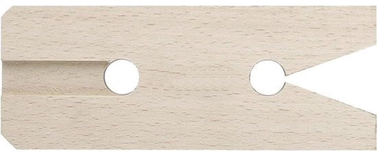 Zaagbladonderlegger - Accessoire voor houtbewerking - Precisie zagen - Massief beukenhout - 170x67x10 mm - Lichtbruin