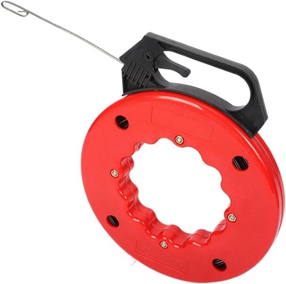 Stalen kabeltrekker - Elektrische trekvis - Voor kabelinstallatie - Voor flexibele leidinghantering - 800 gram - Grijs