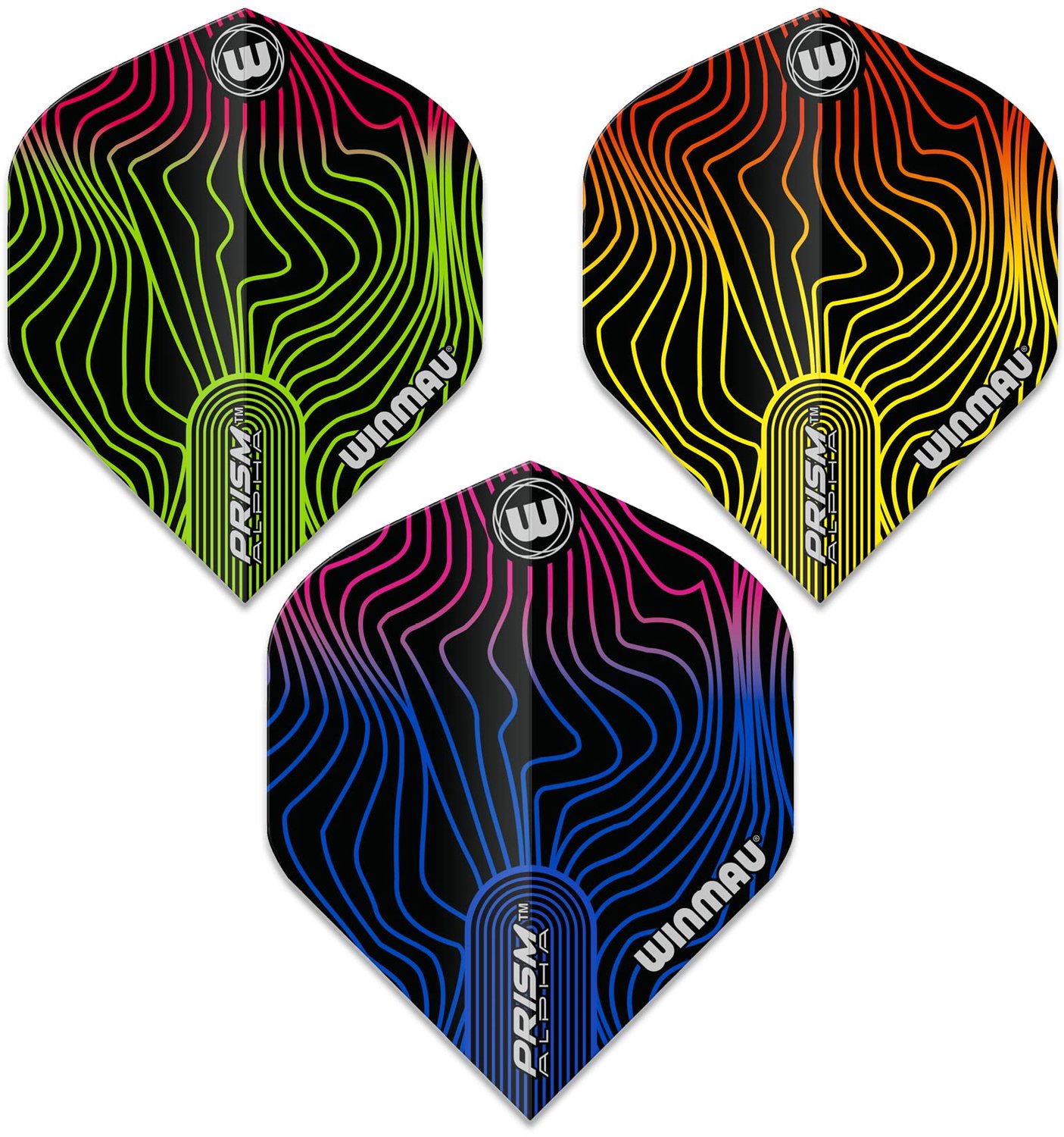 Prism Bright Alpha Solar Dart Flight Set - 3 sets per pak (9 vluchten in totaal)
