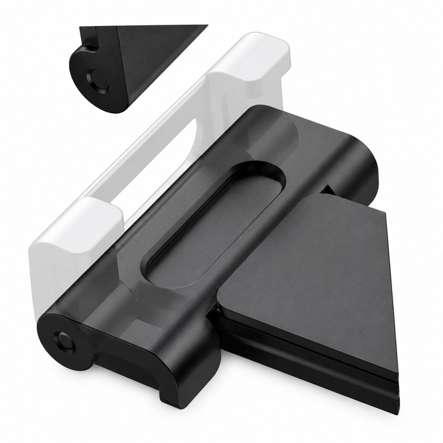 telefoonhouders auto - houder voor telefoon of tablet aan de hoofdsteun achterin - zwarte uitschuifbare klem, basisuitvoering