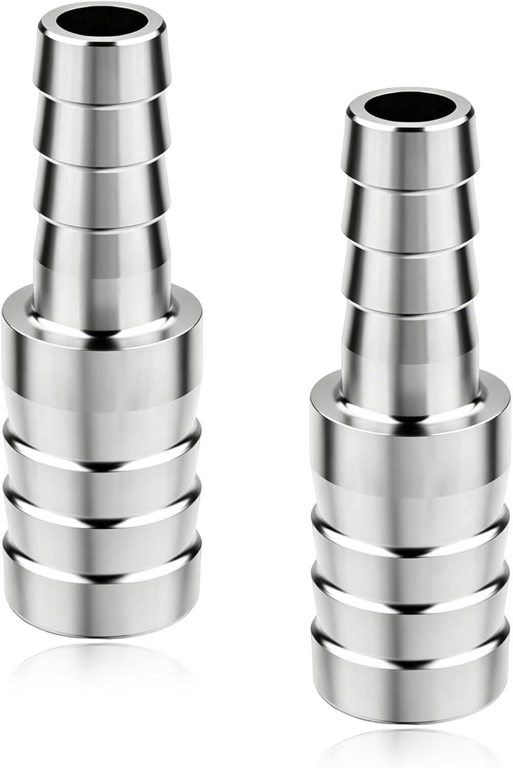 slangverbindingen 12 mm x 10 mm - roestvrij staal - slangverbindingsadapter - veilige verbinding - 2 stuks - ServiceTopper