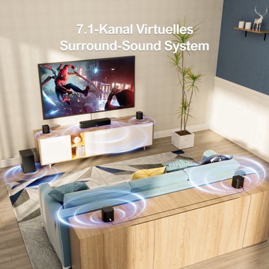 Soundbar 7.1 Kanaals - 330W Vermogen - HDMI Aansluiting - Zwart - Voor Thuisbioscoop — afbeelding 3