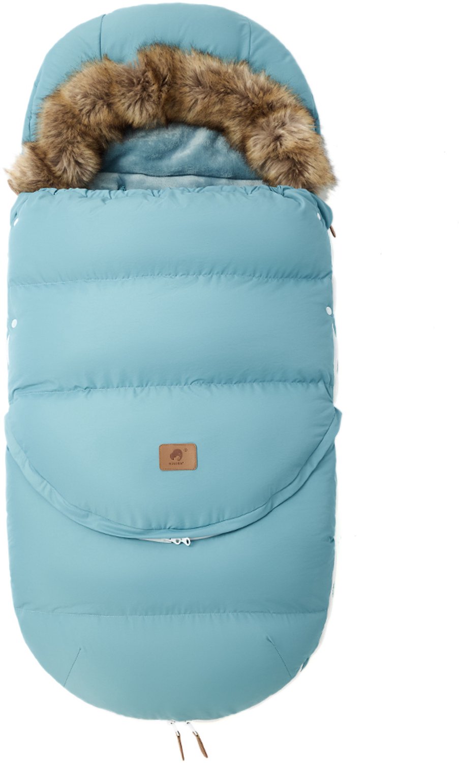 Voetenzak voor Kinderwagen - Beenzak - Voetenmof - Envelop - Turquoise - Winddicht - Universeel Passend - Standaard Kinderwagen - Voor Pasgeboren Baby van 0 tot 36 Maanden