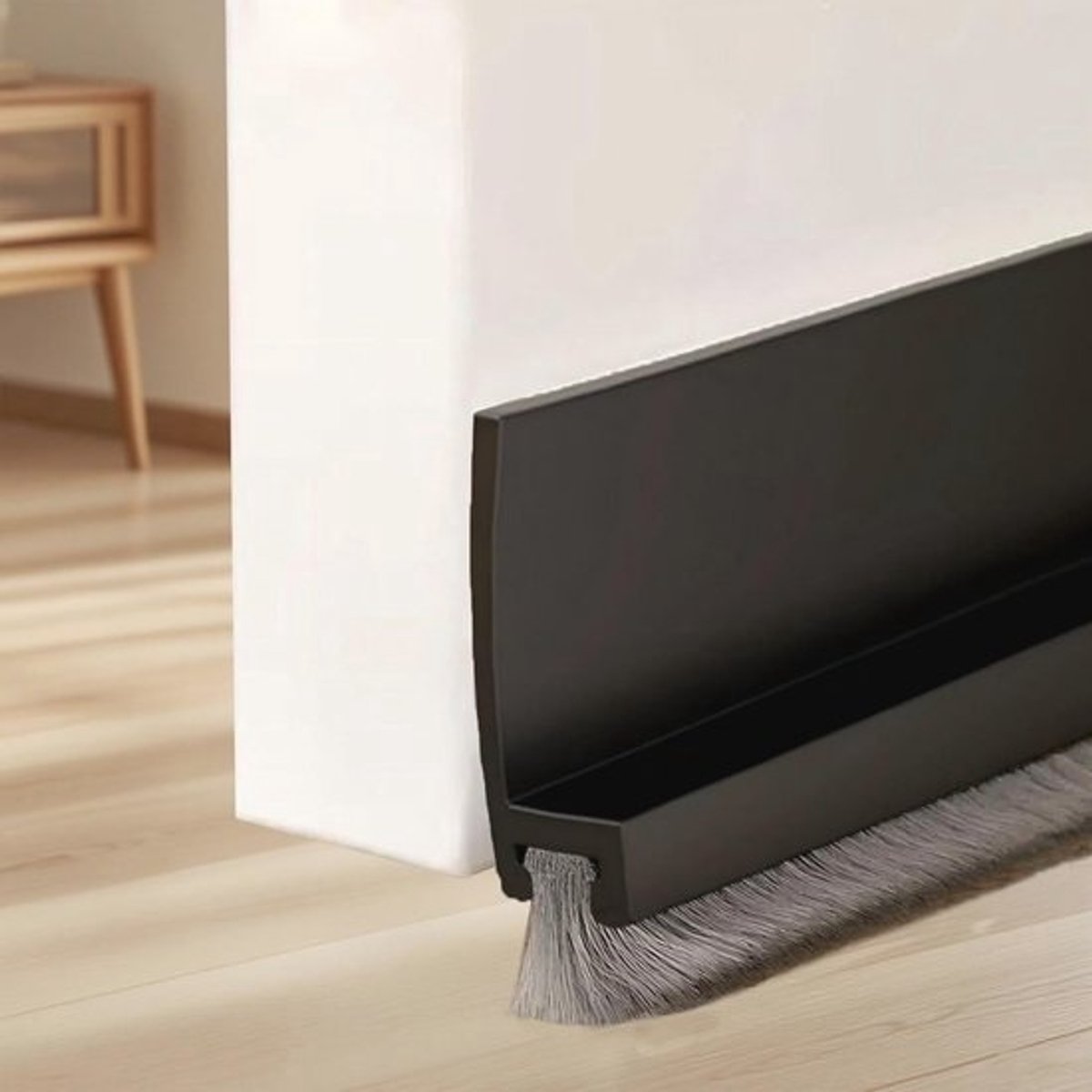 Tochtstopper - Voor deuren - Zwart - 100 cm - Borstelafdichting - Vochtbestendige deur
