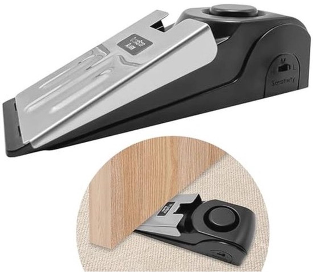 Sterke draagbare deurstopper - Met deurstopalarm en 120 dB huisalarm voor veiligheid