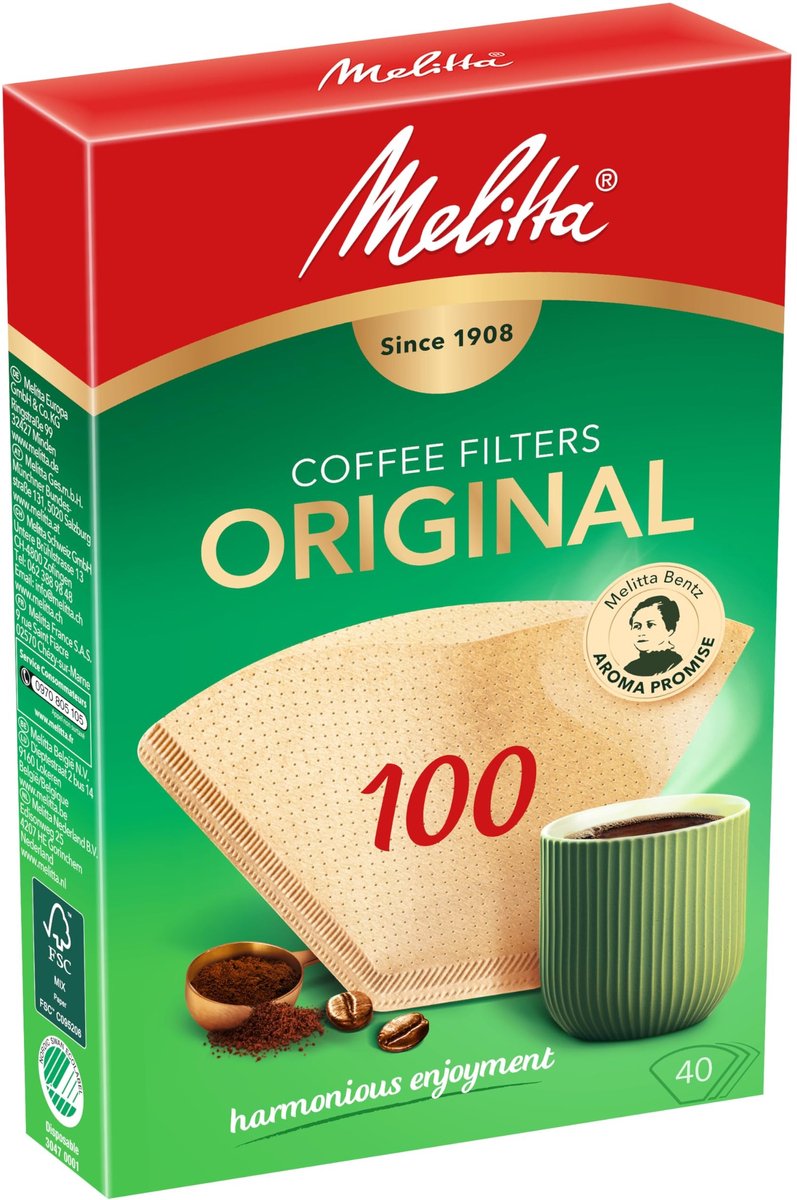 Melitta Filterzakken 100 Natural Brown - 40 Stuks