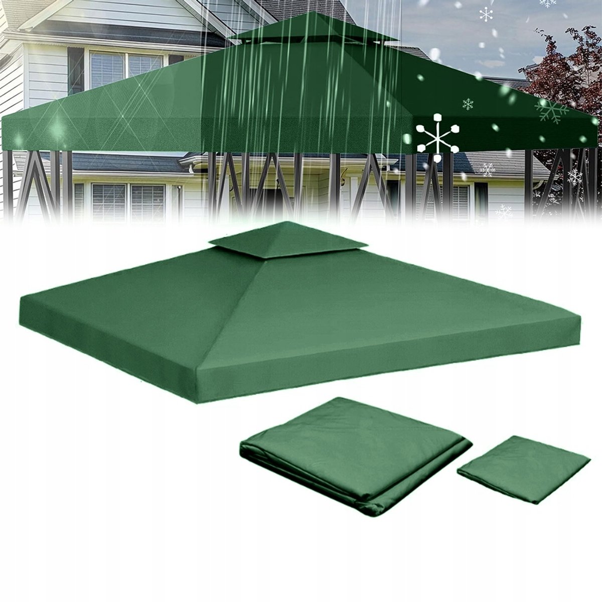 Dakvervanging 3x3m voor Partytent - Waterdicht & UV-bestendig
