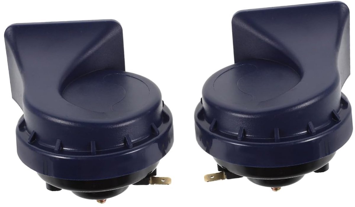 2 Stuks Delige Waterdichte Dubbele Schelp Schelphoor voor Auto Motor Luid Duidelijk met Geluid voor Auto Motorfietsen Vrachtwagens Universele Vervanging voor Betere Veiligheid
