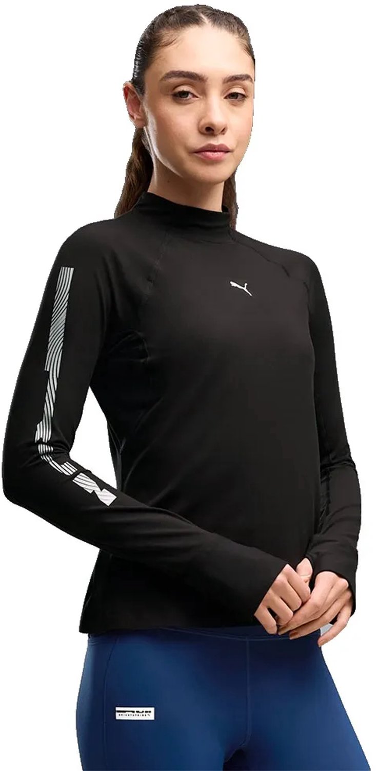 Puma Brightstride Cloudspun T-shirt Met Lange Mouwen Vrouw Zwart