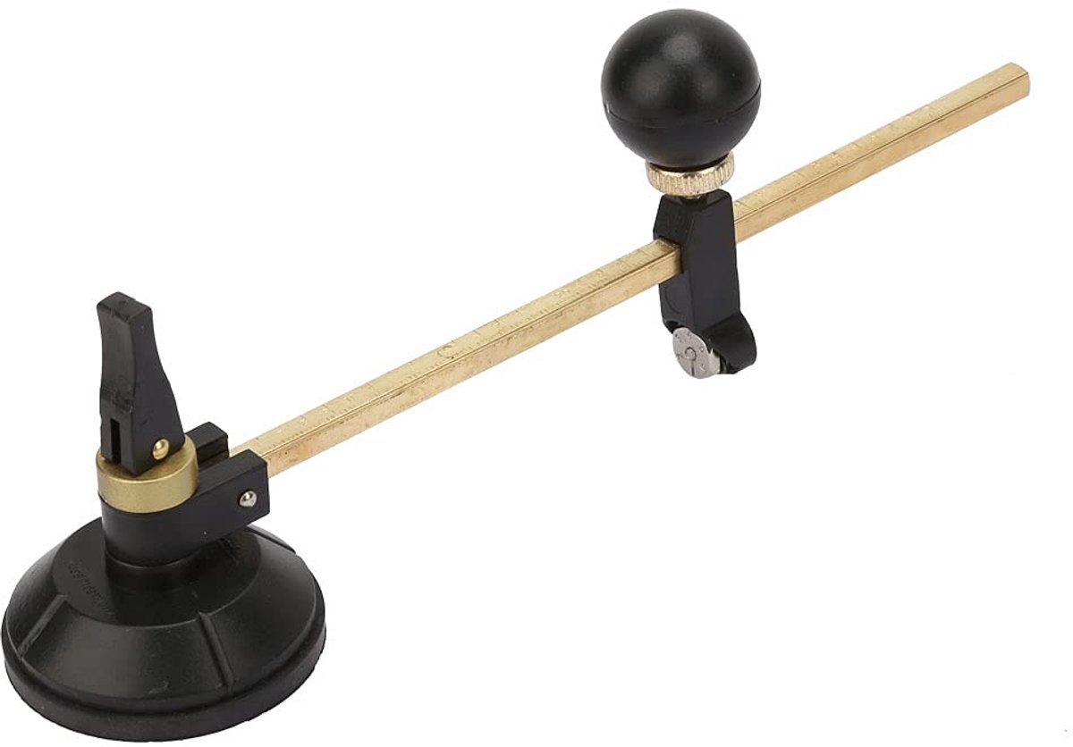 Langlive Glazen Snijder 6 Wiel Kompas Cirkelvormig Snijgereedschap voor Glazen Sneden, Lampmachine, Opening van Airconditioning (20 cm) (doorsnee 40cm)
