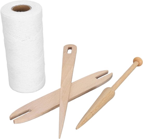 Warp Thread Kit Duurzaam Katoen 1 Mm voor Doe-het-zelf Weefprojecten Vrienden Geschenkset van 1 Rol — afbeelding 2