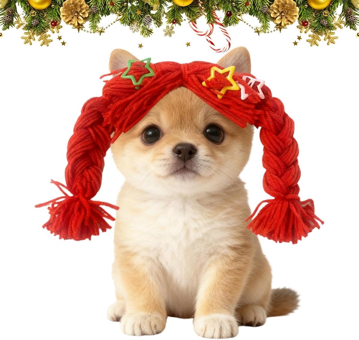 Honden Pruiken Vlecht Leuke Hoofddeksels