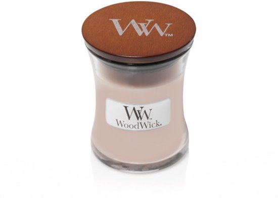 Geurkaars Vanilla & Sea Salt Mini | Roze van Woodwick — cadeau in Wonen & Interieur - foto 4