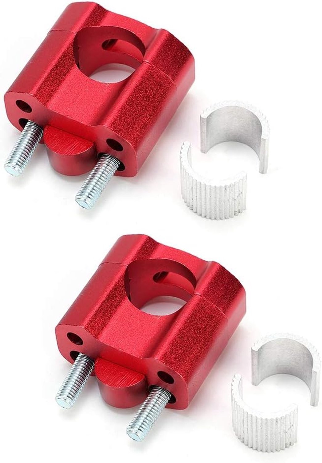 1 paar Motorcycle Stuurrisers 22mm 28mm Bar Klemmen Rood Geanodiseerd Aluminium Rise Lifting Kit