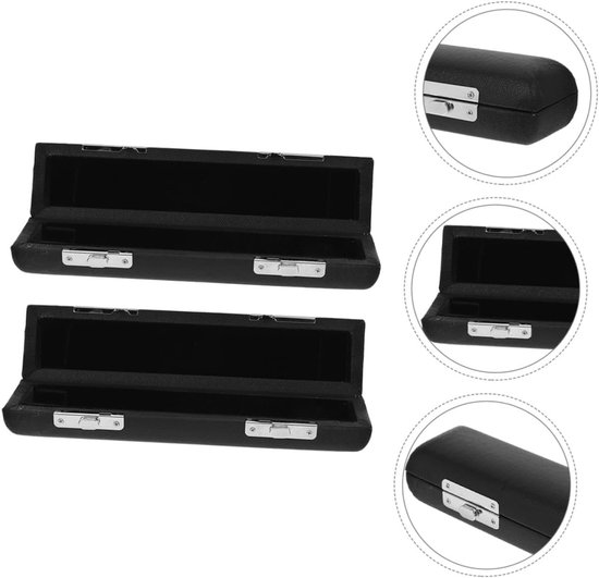 2 Stuks Piccolo Flute Hard Case With Soft Interior Protective Storage Box For Musicians And Students Impact Resistant PU Exterior For Daily Practice And Performances — afbeelding 5