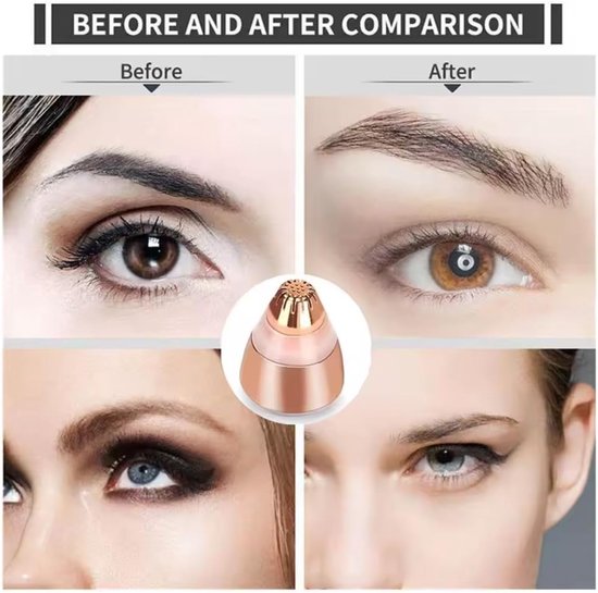 2 stuks vervangende scheerkop voor Flawless elektrische wenkbrauwhaarverwijderaar, reservemesjes voor gezichtshaarverwijderaar, finishing touch flawless, roségoud — afbeelding 4