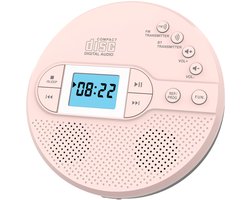 Greadio Discman Bluetooth cd-speler, draagbaar, met 2000 mAh oplaadbare, compatibele FM-zender, USB, AUX-uitgang - ShopVlot