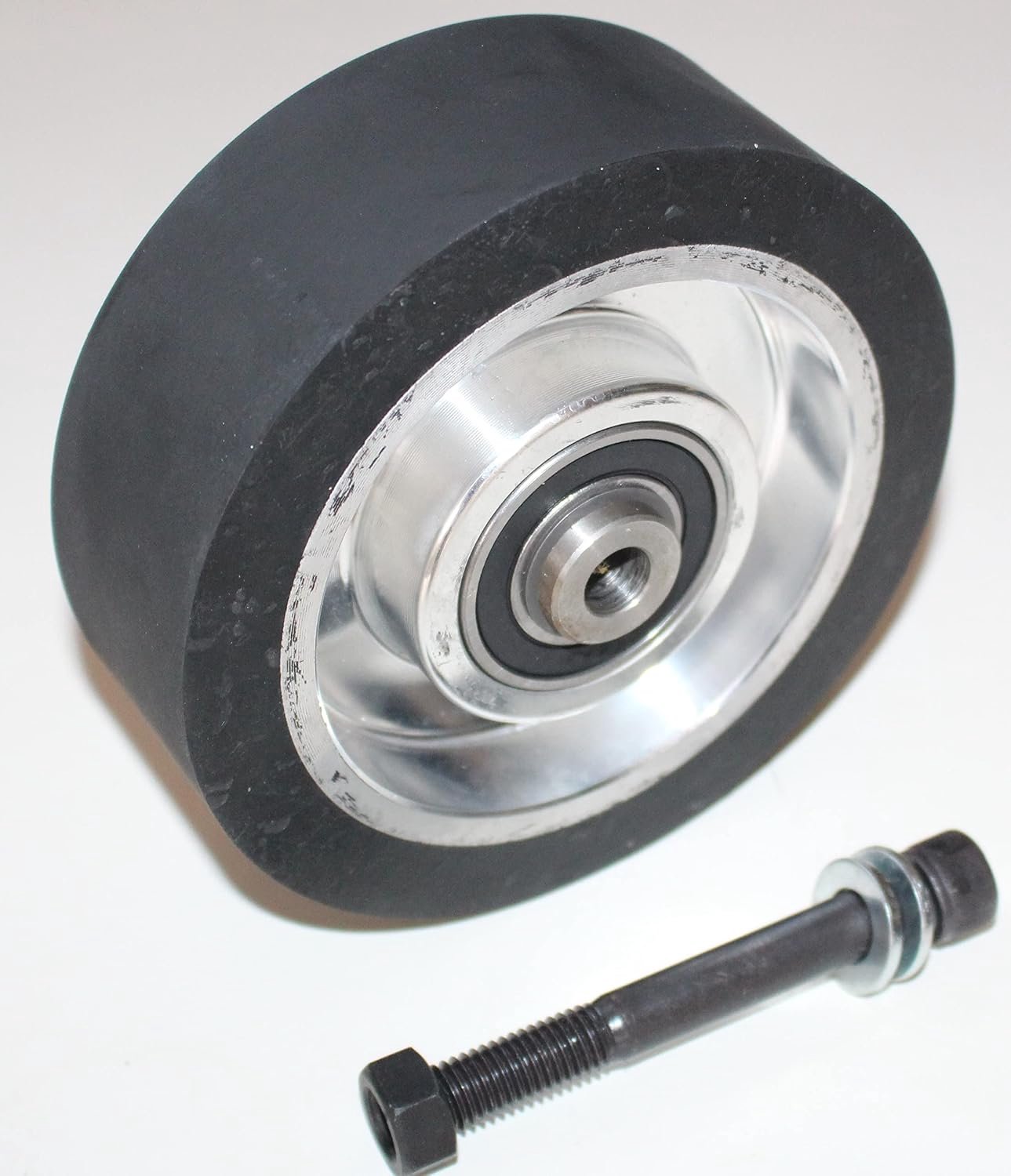150 x 50mm Rubber Contact Wheel Belt Sander Smooth Surface Aluminum Core - with 12mm Shank - Ready for Assembly - ShopVlot