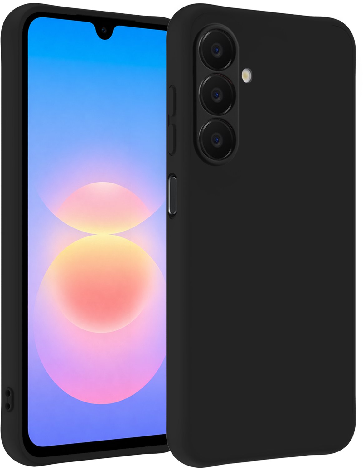 Hoesje - Geschikt voor Samsung Galaxy A18 - Sterk & Shockproof - Siliconen Case - Hoes Cover - Telefoonhoes - Zwart