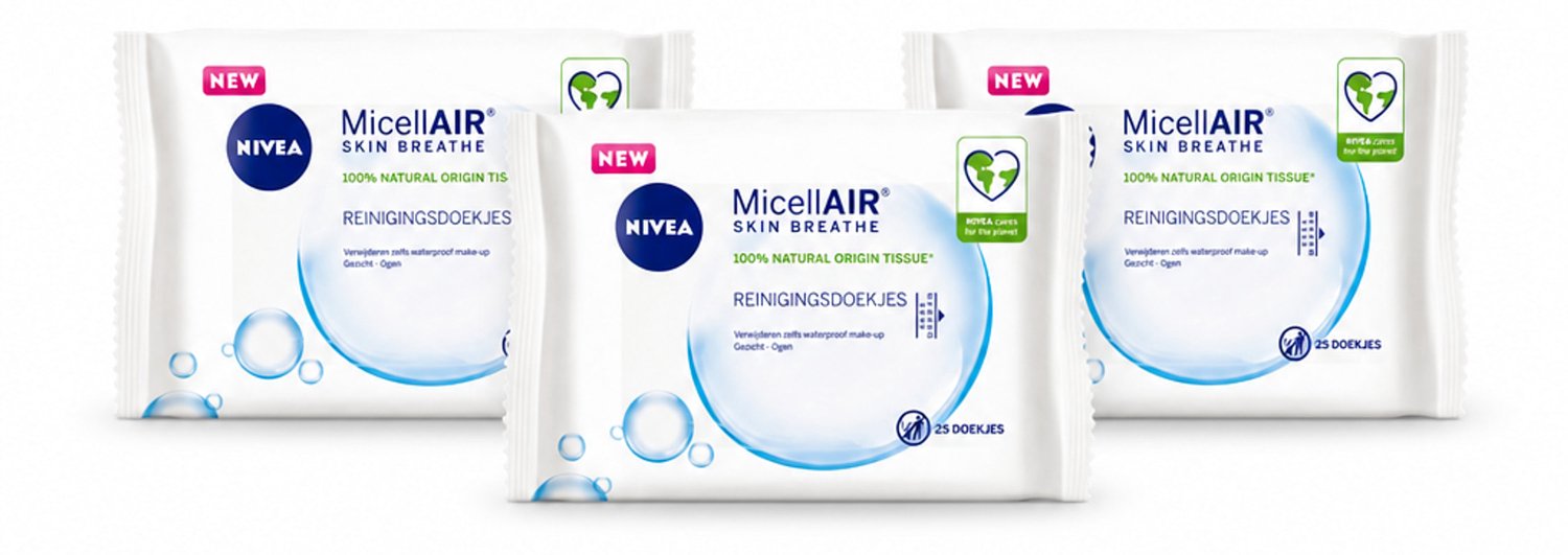 3 x NIVEA - Reinigingsdoekjes - 3-in-1 Micellaire Doekjes - Verwijdert Waterbestendige Make-up - 25 Doekjes - Voordeelverpakking - 3 stuks